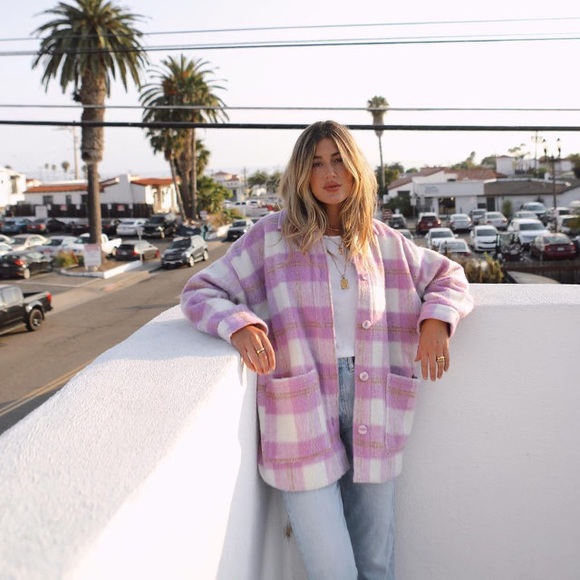 l*space Jackets & Blazers - L*Space Seaside Shacket in Lilac & Cream